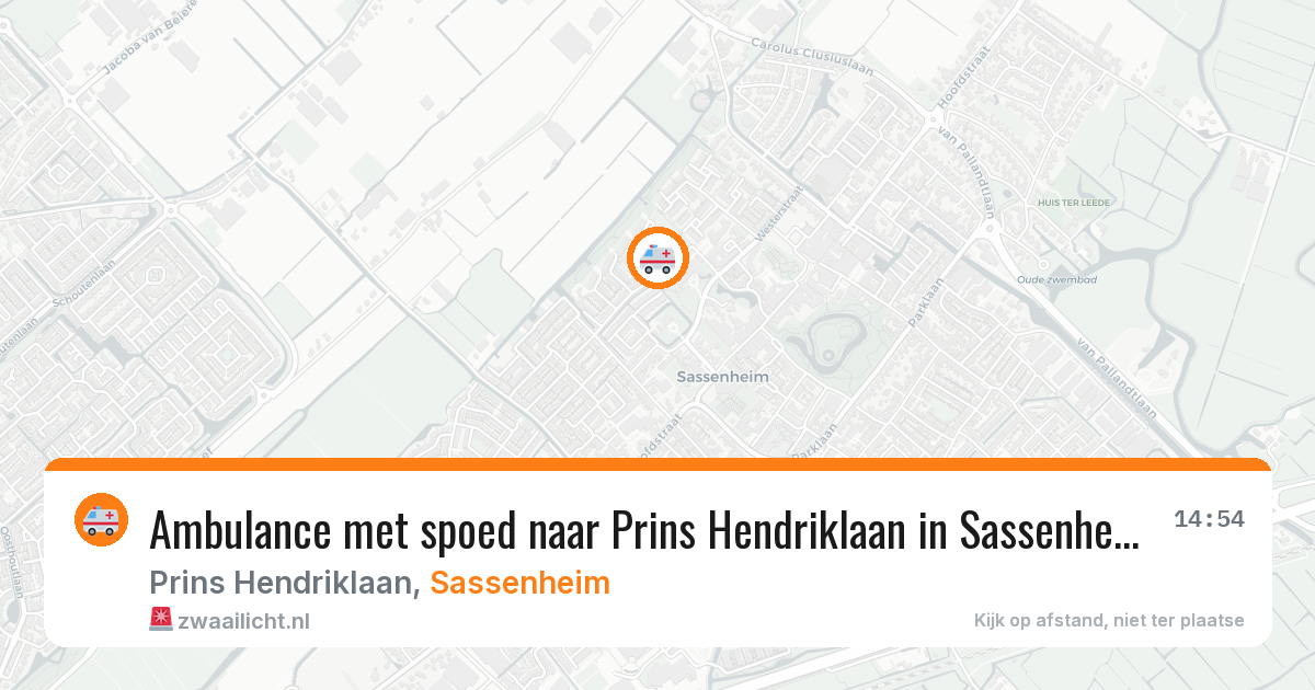 Ambulance met spoed naar Prins Hendriklaan in Sassenheim — 5 aug 2026