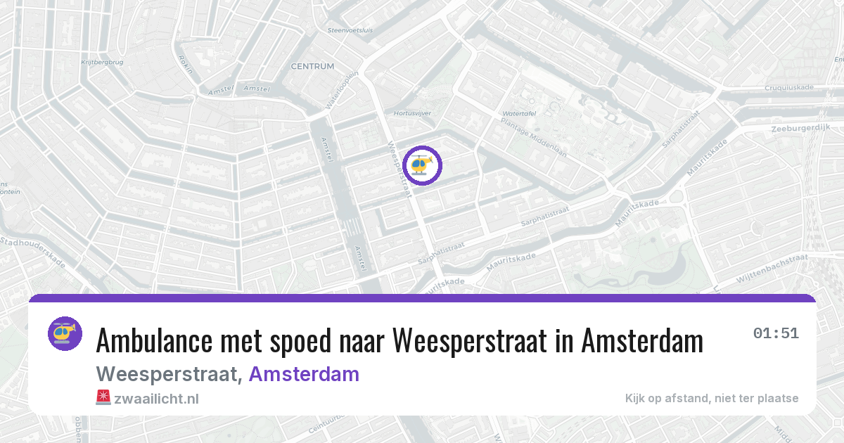 Ambulance met spoed naar Weesperstraat in Amsterdam — 4 mei 2026