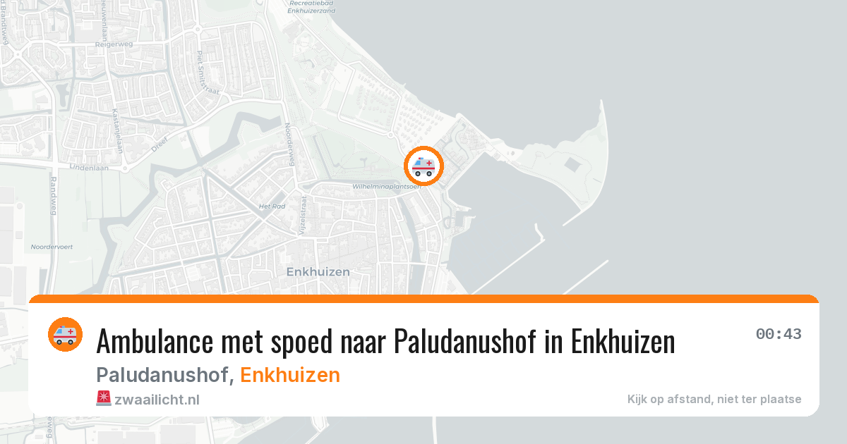 Ambulance met spoed naar Paludanushof in Enkhuizen — 5 mei 2026