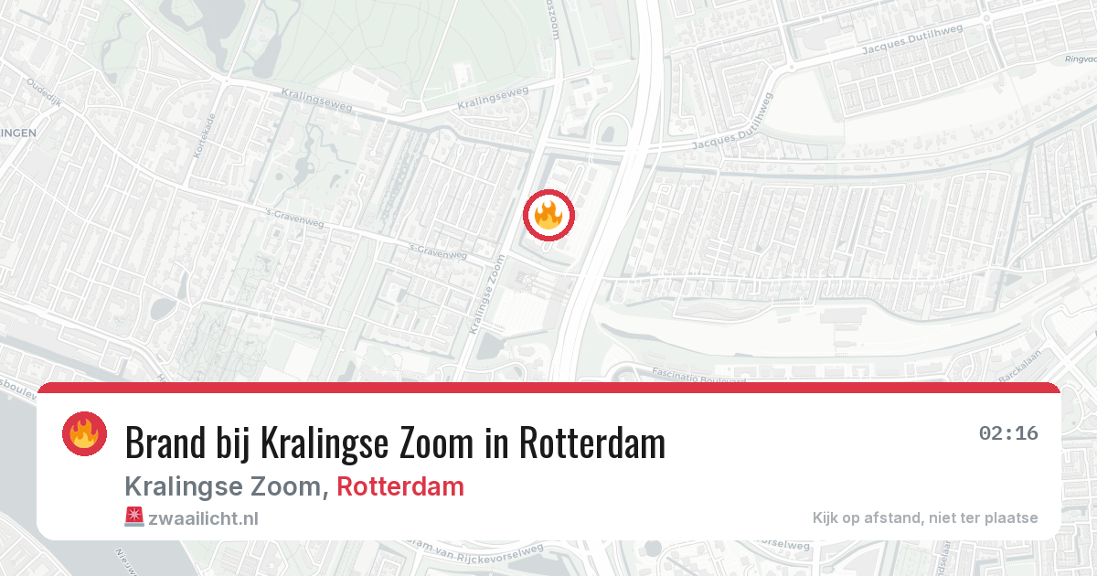 Brand bij Kralingse Zoom in Rotterdam — 5 aug 2026