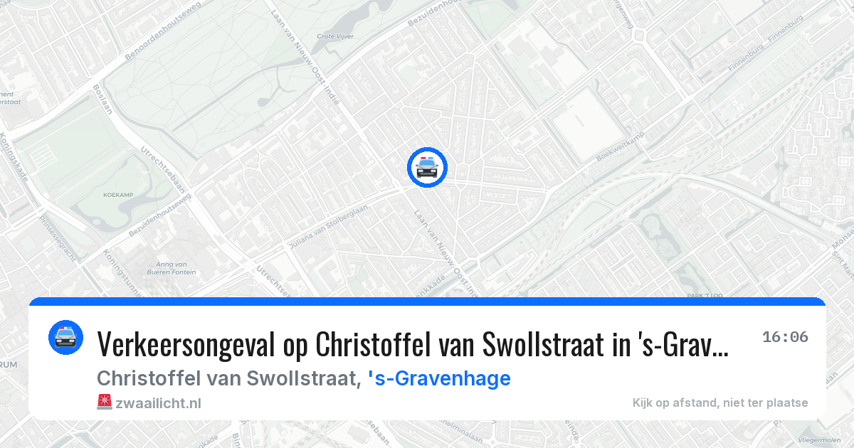Verkeersongeval op Christoffel van Swollstraat in 's-Gravenhage — 19 jun 2026