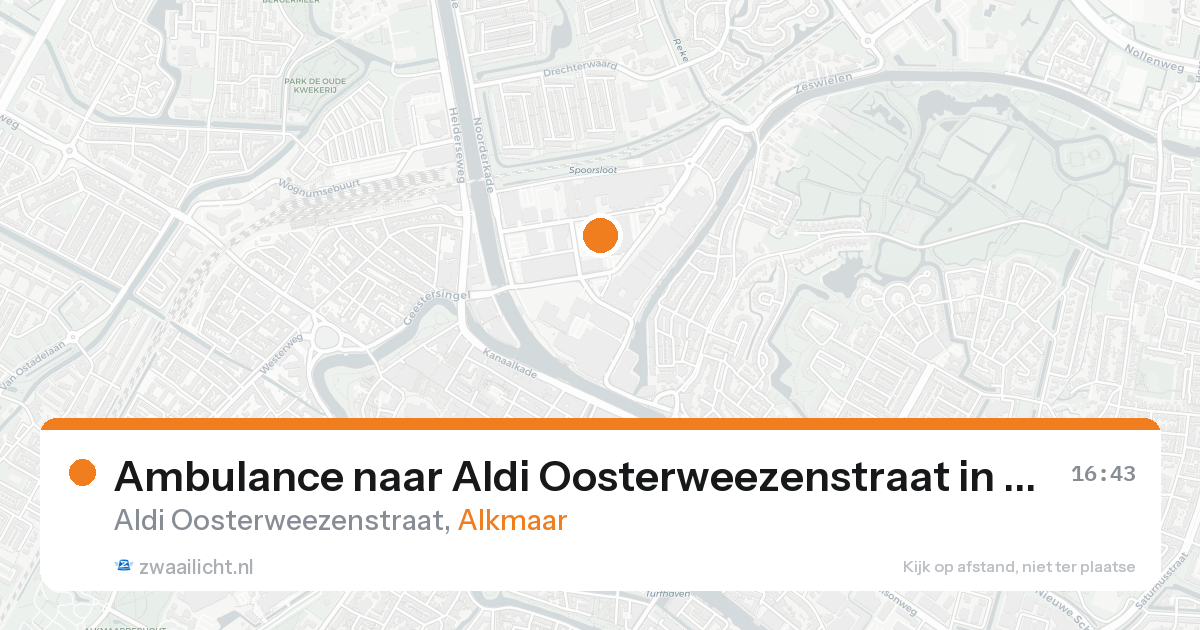 Ambulance naar Aldi Oosterweezenstraat in Alkmaar — 7 feb 2026