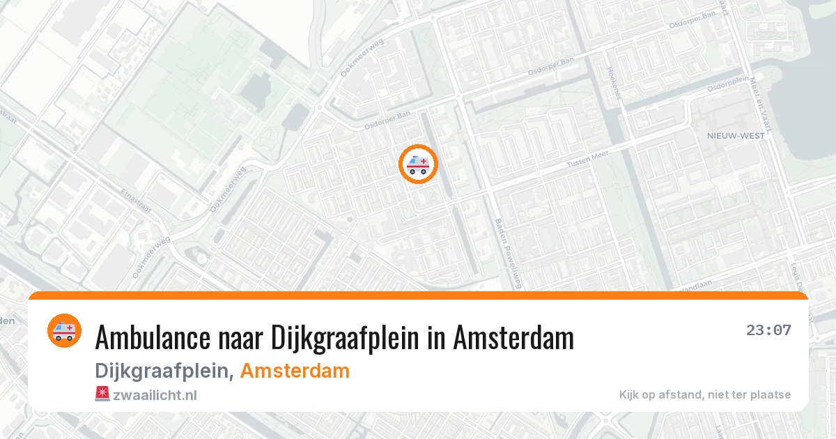 Ambulance naar Dijkgraafplein in Amsterdam — 28 jul 2026