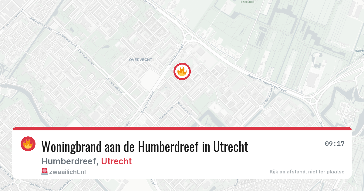 Woningbrand aan de Humberdreef in Utrecht — 5 jul 2026