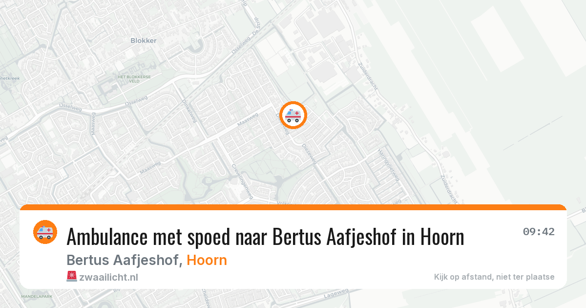 Ambulance met spoed naar Bertus Aafjeshof in Hoorn — 22 jan 2026