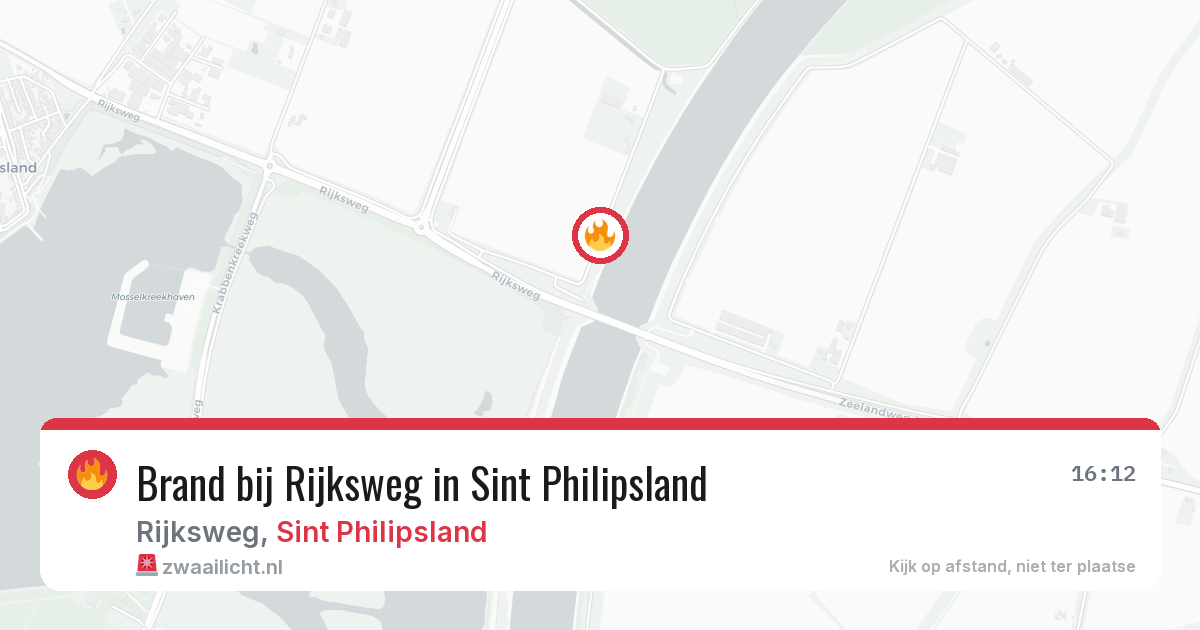 Brand bij Rijksweg in Sint Philipsland — 24 feb 2026