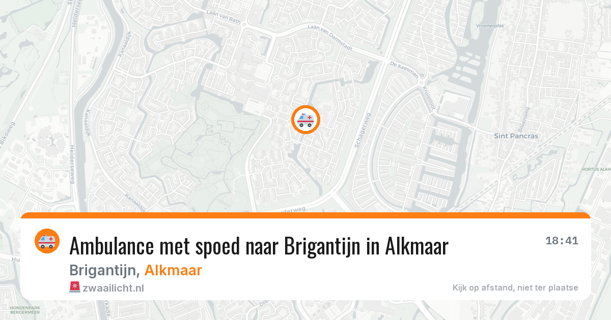 Ambulance met spoed naar Brigantijn in Alkmaar — 20 jan 2026
