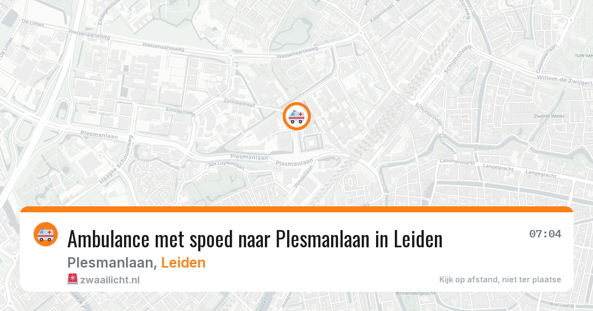 Ambulance met spoed naar Plesmanlaan in Leiden — 9 feb 2026