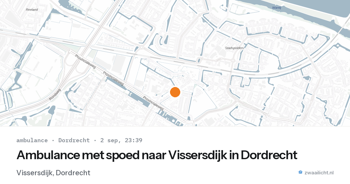 Ambulance met spoed naar Vissersdijk in Dordrecht — 2 sep 2026