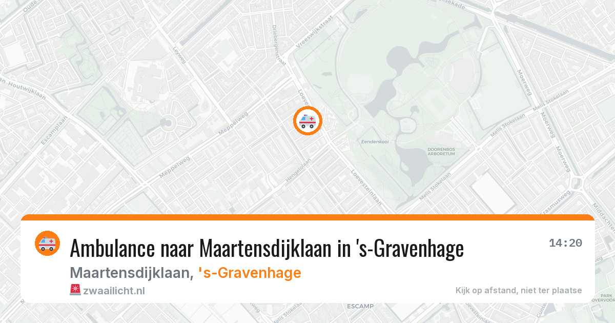 Ambulance naar Maartensdijklaan in 's-Gravenhage — 13 jun 2026