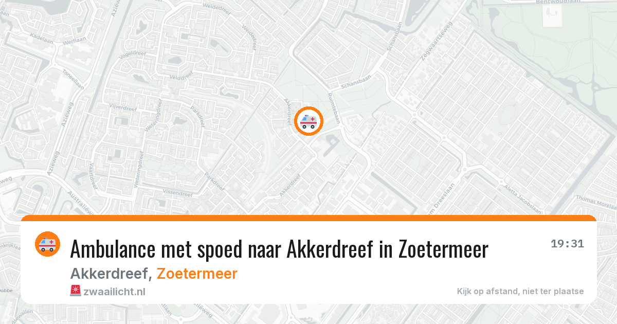 Ambulance met spoed naar Akkerdreef in Zoetermeer — 10 apr 2026