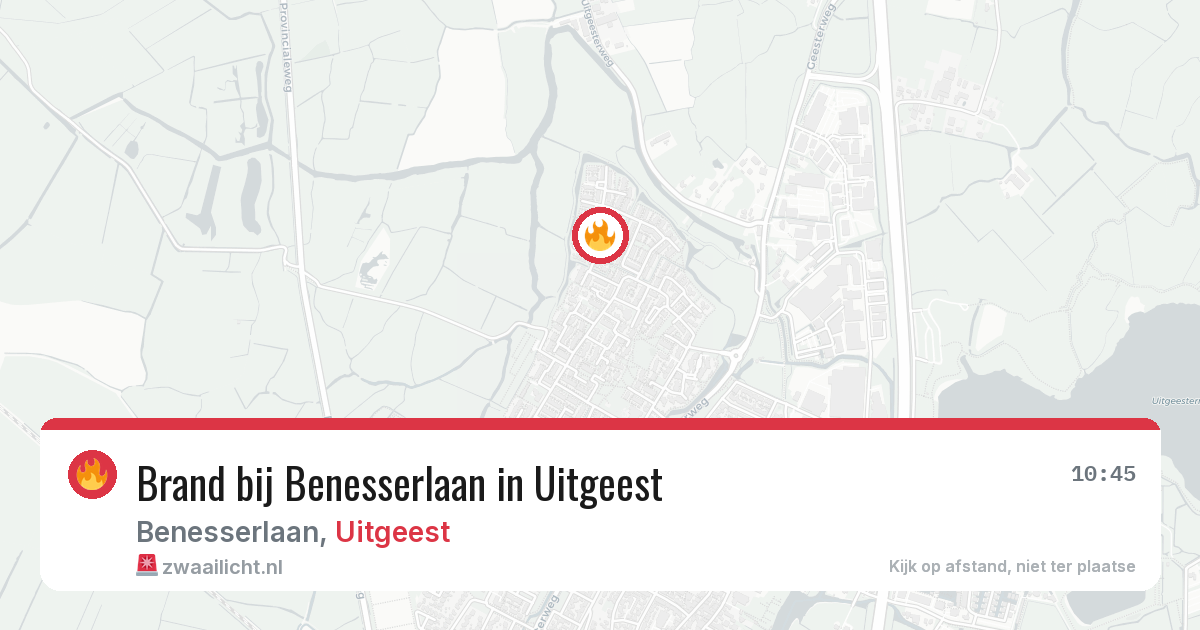 Brand bij Benesserlaan in Uitgeest — 8 jun 2026