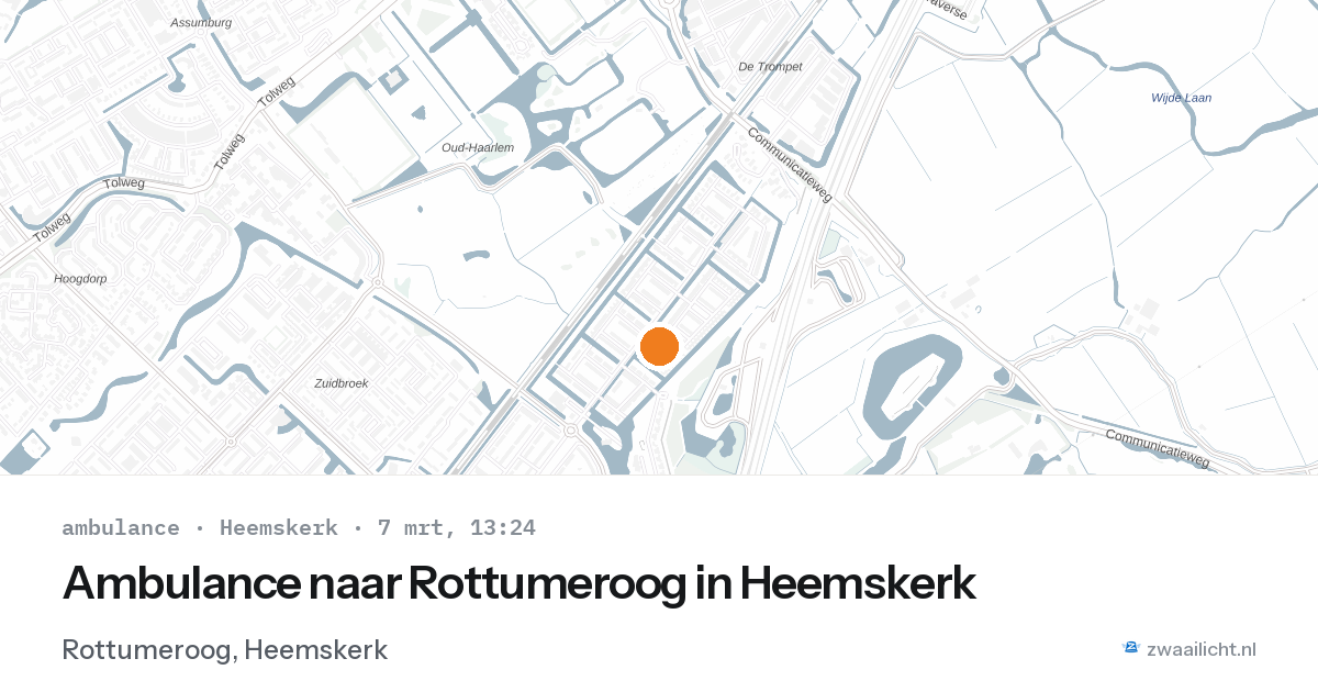 Ambulance naar Rottumeroog in Heemskerk — 7 mrt 2026