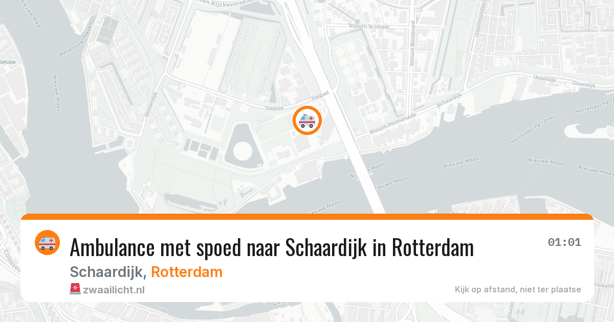 Ambulance met spoed naar Schaardijk in Rotterdam — 20 jun 2026