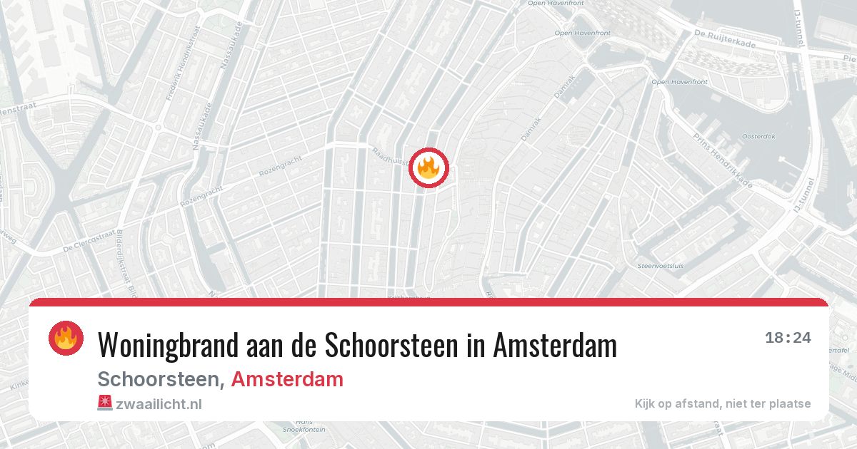 Woningbrand aan de Schoorsteen in Amsterdam — 13 mei 2026