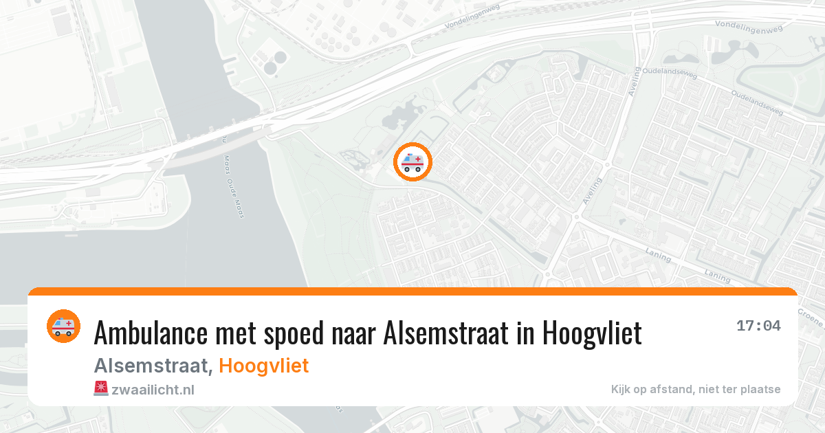 Ambulance met spoed naar Alsemstraat in Hoogvliet — 23 mei 2026