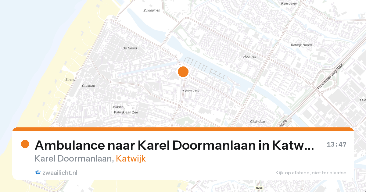 Ambulance naar Karel Doormanlaan in Katwijk — 10 jul 2026