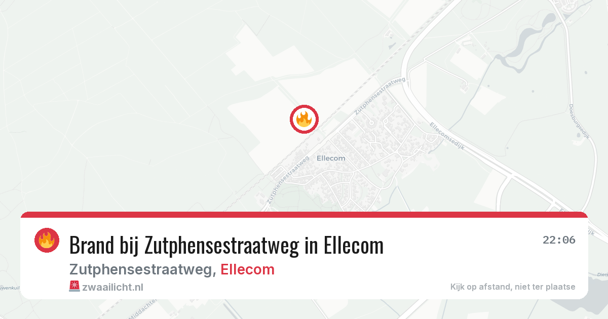 Brand bij Zutphensestraatweg in Ellecom — 2 jul 2026