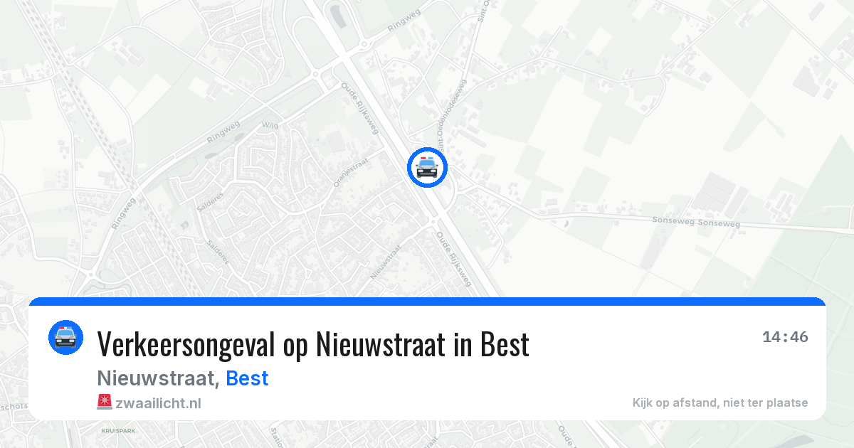 Verkeersongeval op Nieuwstraat in Best — 29 jun 2026