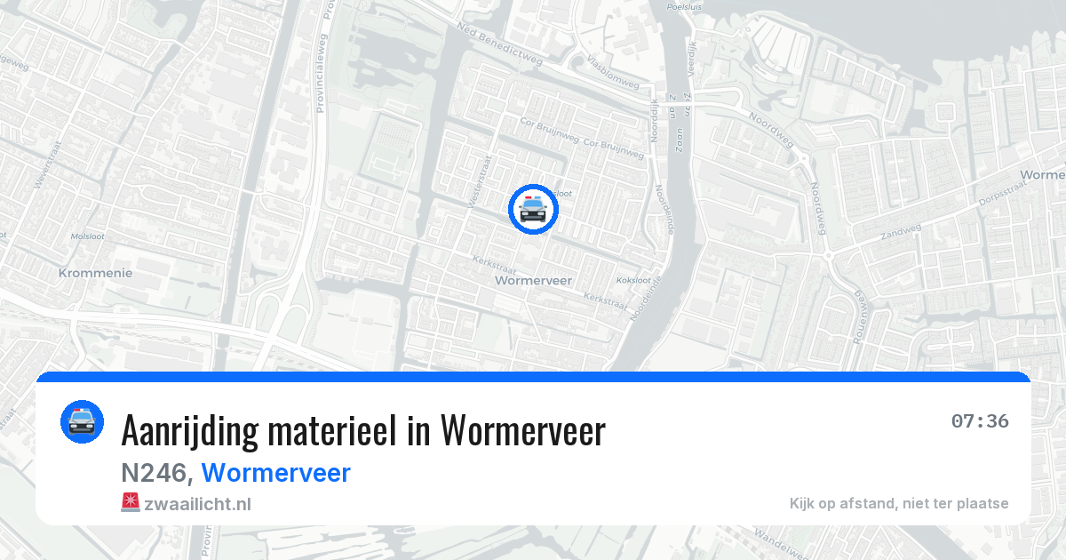 Aanrijding materieel in Wormerveer — 2 jun 2026