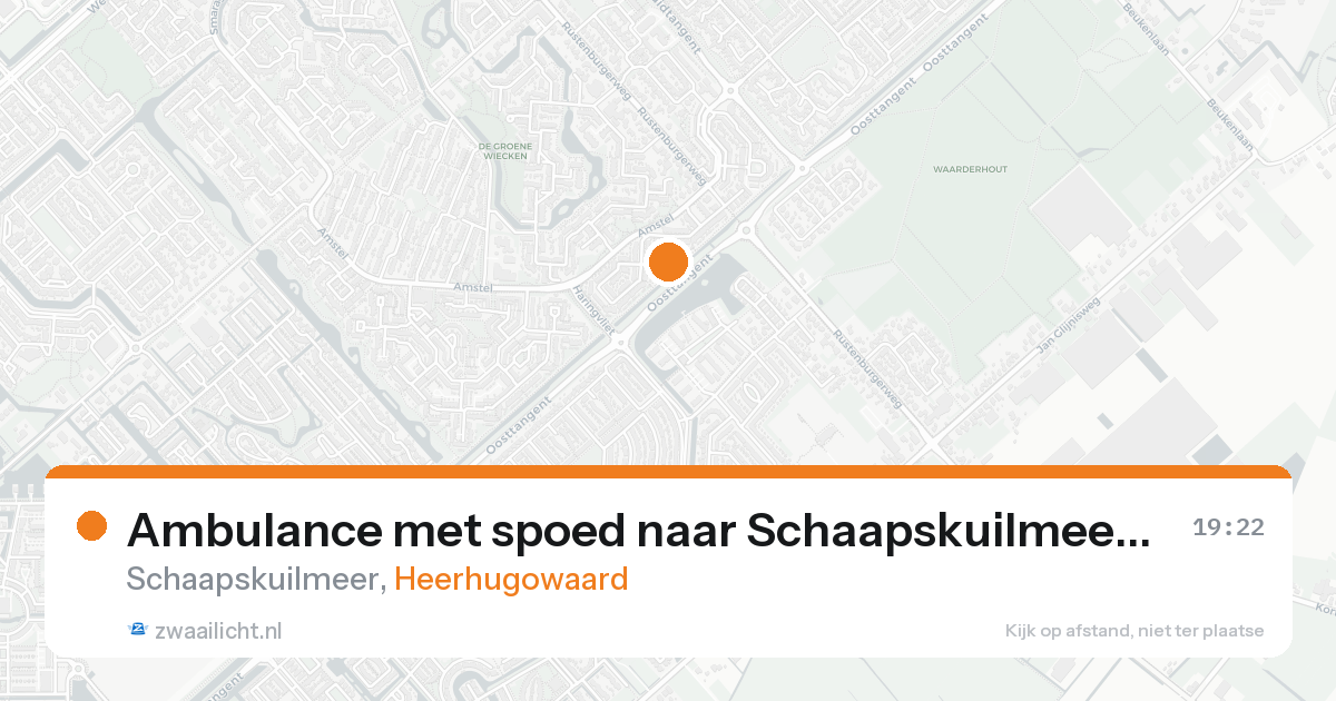 Ambulance met spoed naar Schaapskuilmeer in Heerhugowaard — 27 mei 2026
