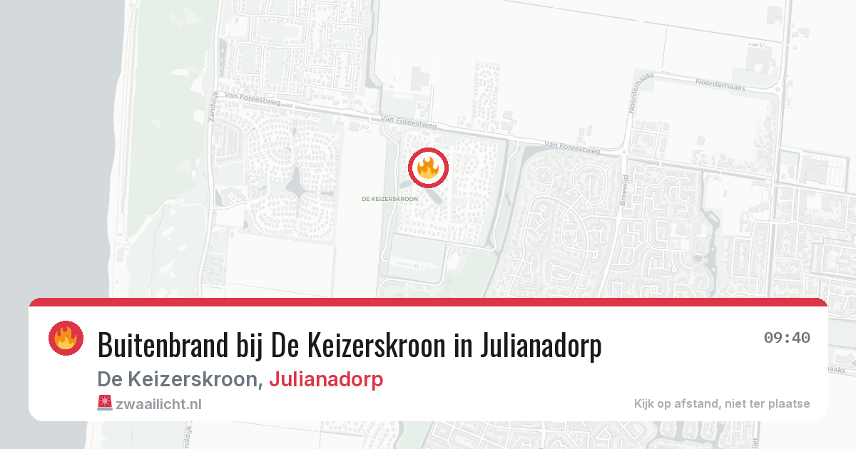 Buitenbrand bij De Keizerskroon in Julianadorp — 31 mei 2026