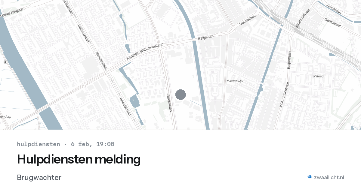 Hulpdiensten melding — 6 feb 2026