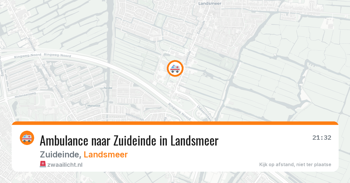 Ambulance naar Zuideinde in Landsmeer — 1 aug 2026