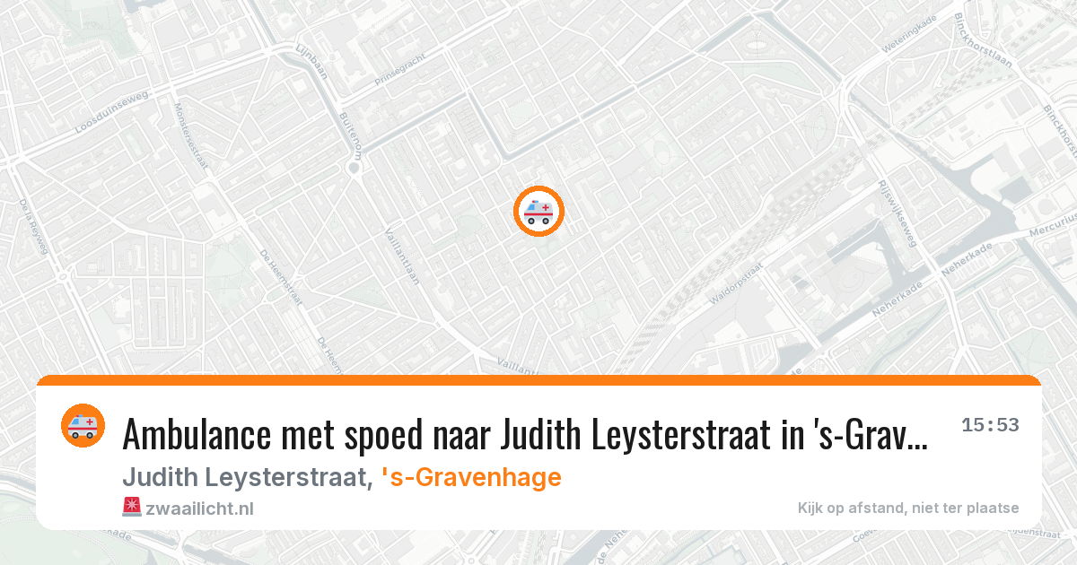 Ambulance met spoed naar Judith Leysterstraat in 's-Gravenhage — 25 mei 2026