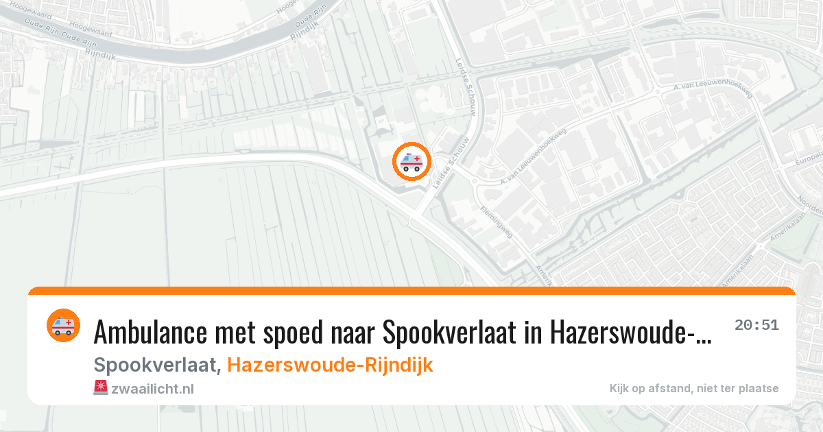 Ambulance met spoed naar Spookverlaat in Hazerswoude-Rijndijk — 6 jun 2026