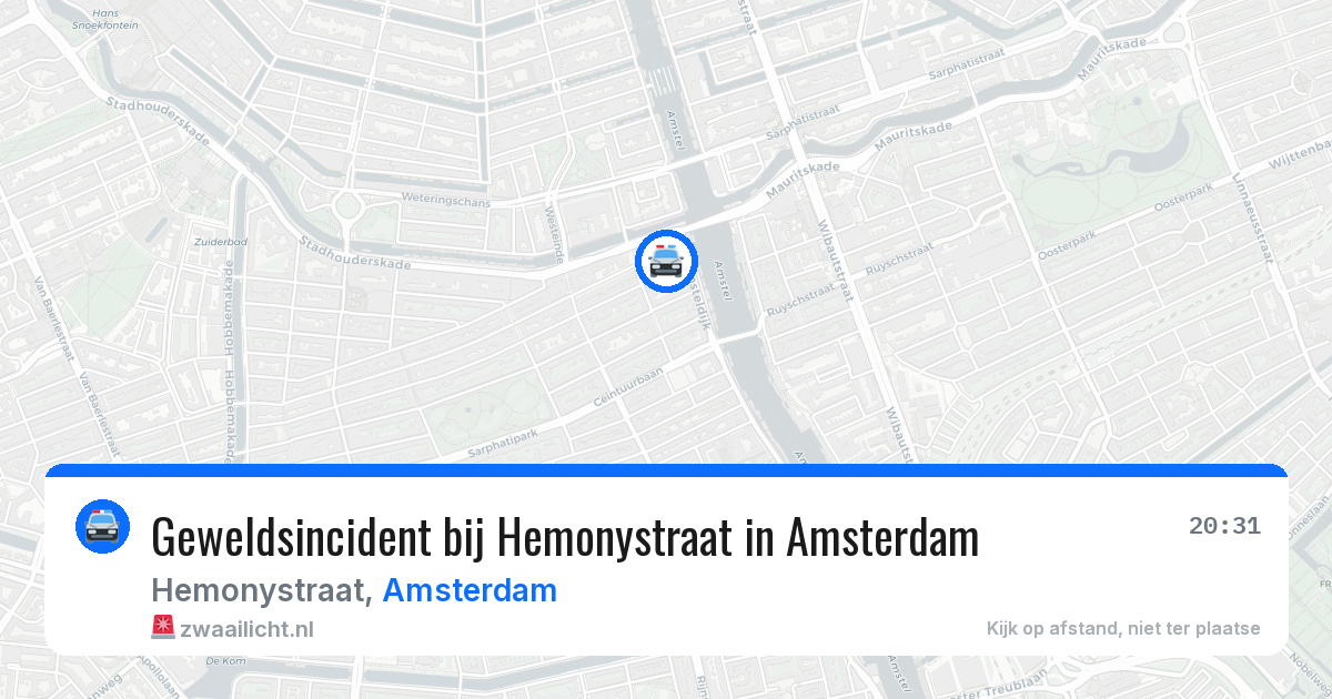 Geweldsincident bij Hemonystraat in Amsterdam — 7 mei 2026