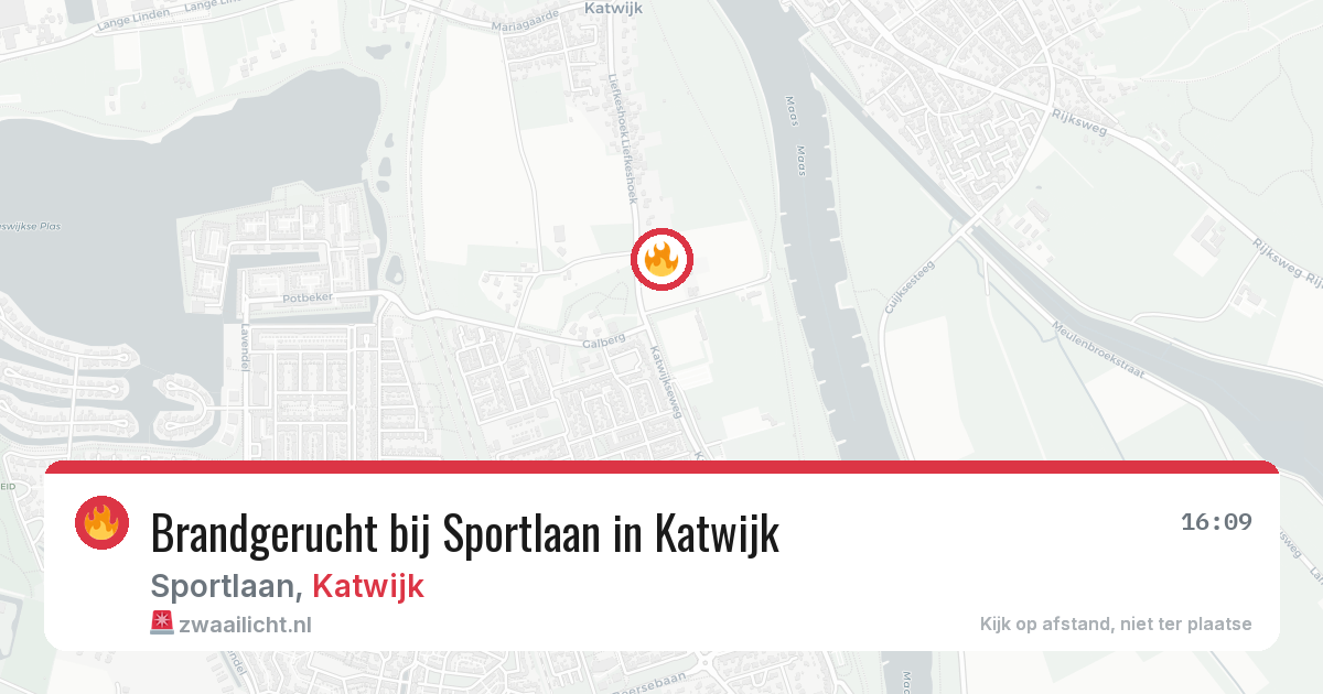 Brandgerucht bij Sportlaan in Katwijk — 1 apr 2026