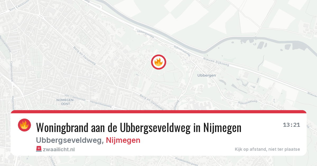 Woningbrand aan de Ubbergseveldweg in Nijmegen — 2 jul 2026
