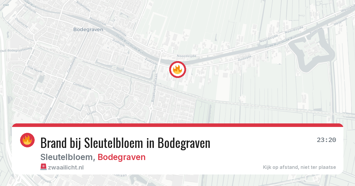 Brand bij Sleutelbloem in Bodegraven — 1 jul 2026
