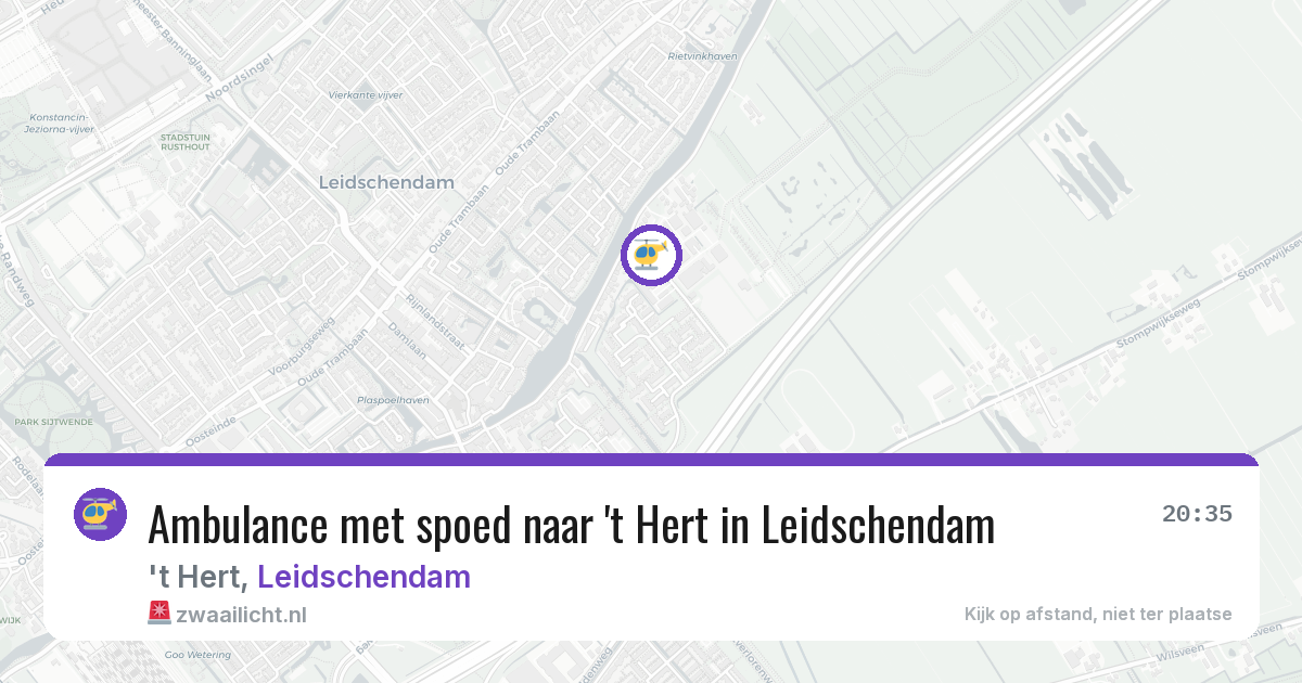 Ambulance met spoed naar 't Hert in Leidschendam — 9 jul 2026
