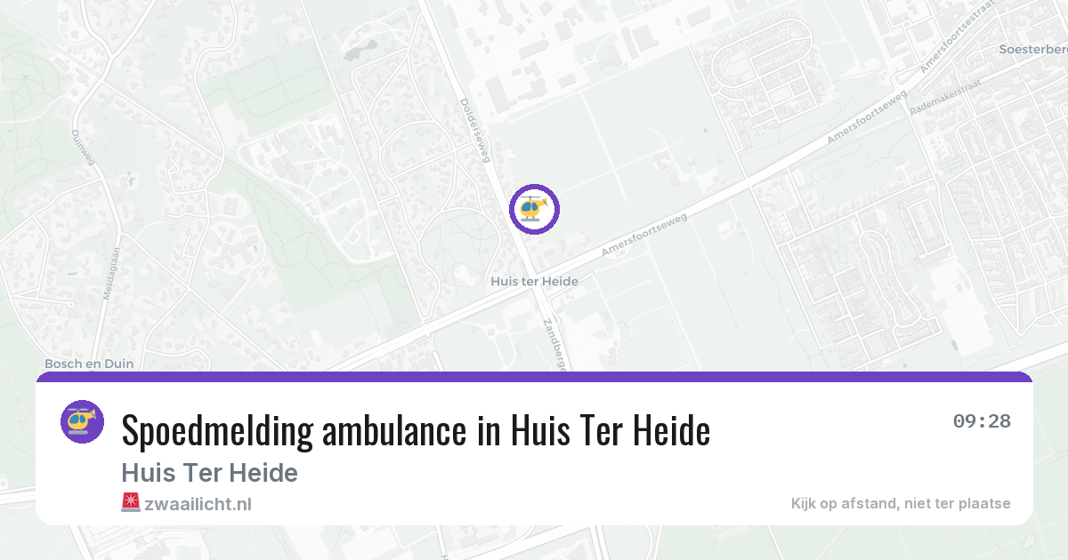 Spoedmelding ambulance in Huis Ter Heide — 27 jun 2026
