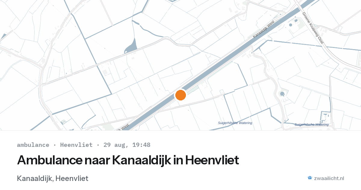 Ambulance naar Kanaaldijk in Heenvliet — 29 aug 2026