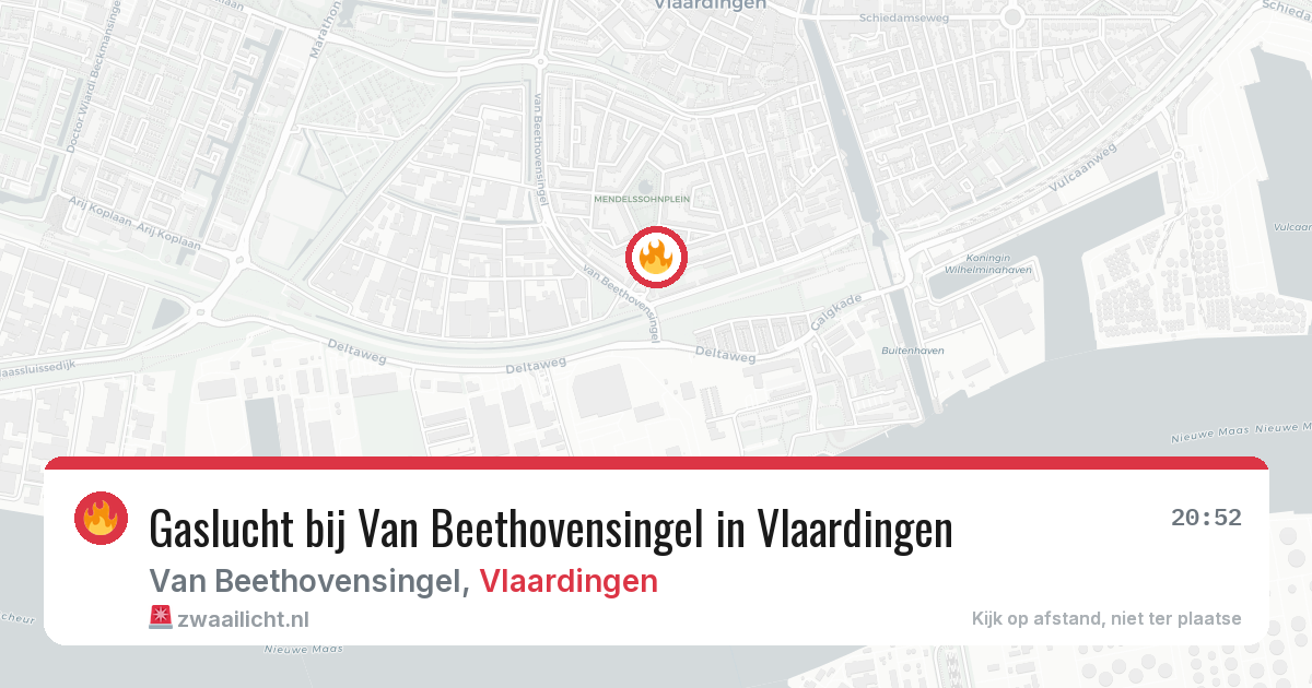 Gaslucht bij Van Beethovensingel in Vlaardingen — 28 mrt 2026
