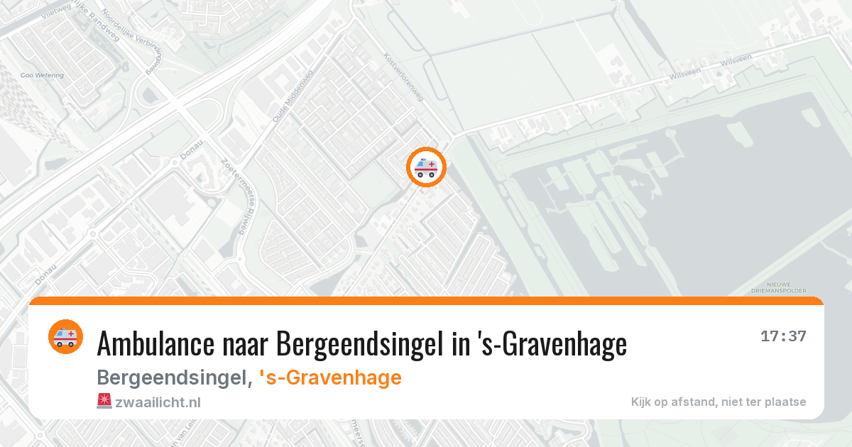 Ambulance naar Bergeendsingel in 's-Gravenhage — 17 jun 2026