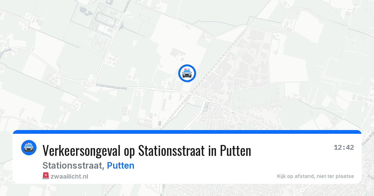 Verkeersongeval op Stationsstraat in Putten — 29 jul 2026