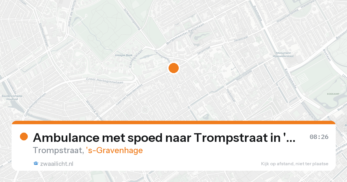 Ambulance met spoed naar Trompstraat in 's-Gravenhage — 18 aug 2026