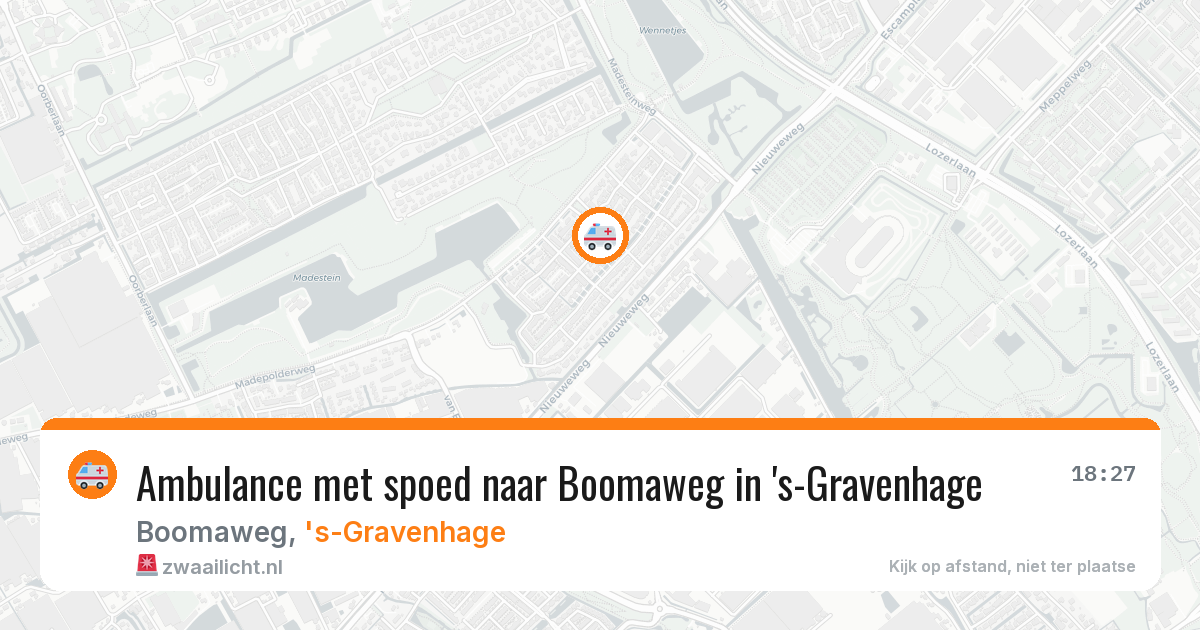 Ambulance met spoed naar Boomaweg in 's-Gravenhage — 14 aug 2026