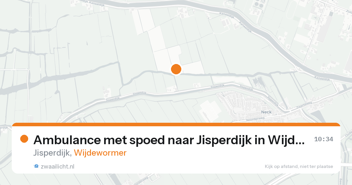 Ambulance met spoed naar Jisperdijk in Wijdewormer — 6 jun 2026