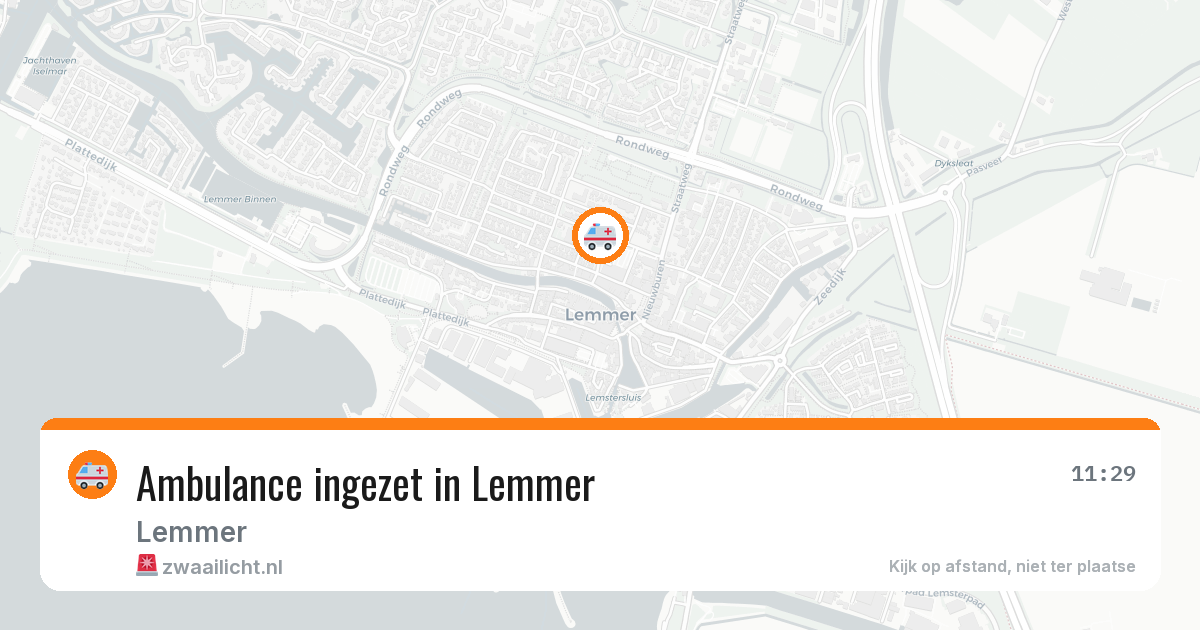 Ambulance ingezet in Lemmer — 4 aug 2026