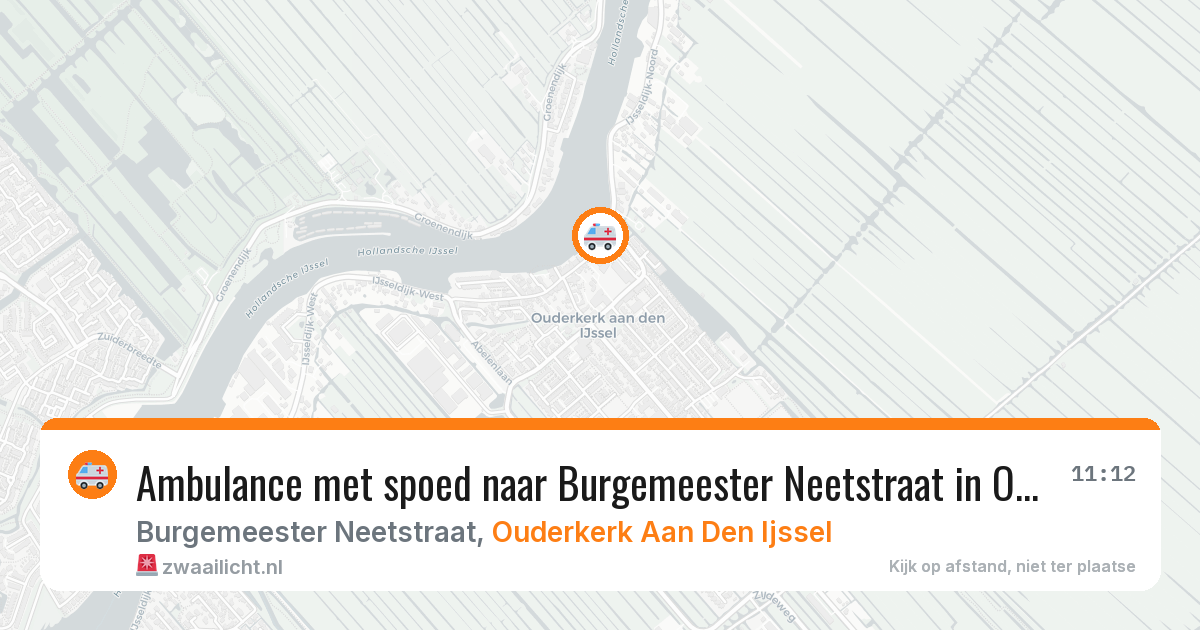 Ambulance met spoed naar Burgemeester Neetstraat in Ouderkerk Aan Den Ijssel — 11 apr 2026