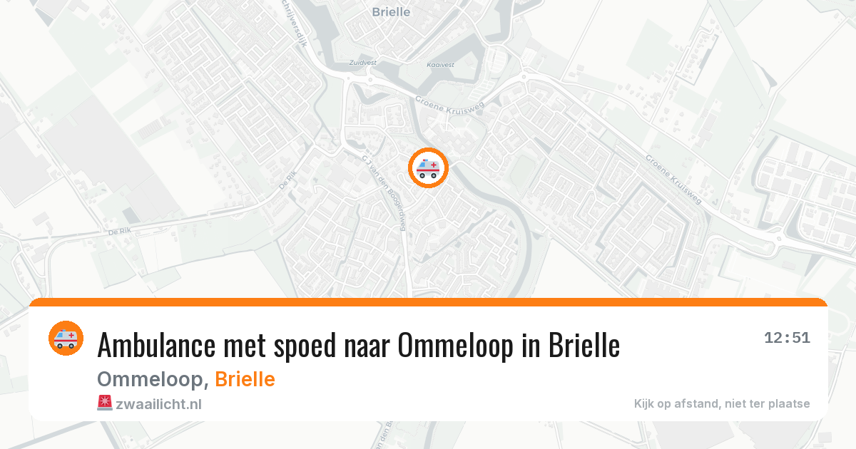 Ambulance met spoed naar Ommeloop in Brielle — 26 jun 2026