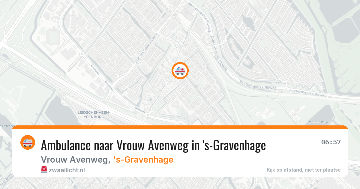 Ambulance naar Vrouw Avenweg in 's-Gravenhage — 11 aug 2026