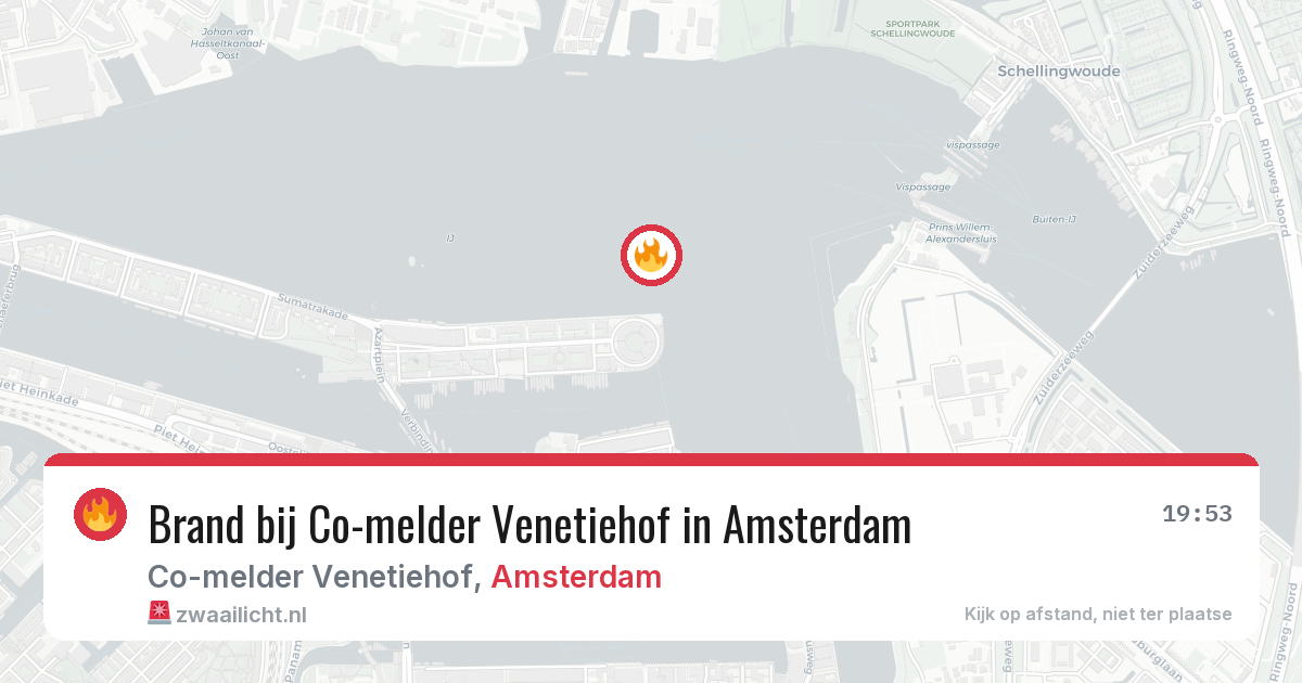 Brand bij Co-melder Venetiehof in Amsterdam — 19 mrt 2026