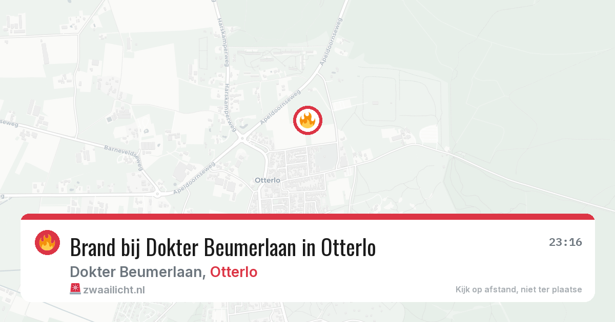 Brand bij Dokter Beumerlaan in Otterlo — 14 feb 2026