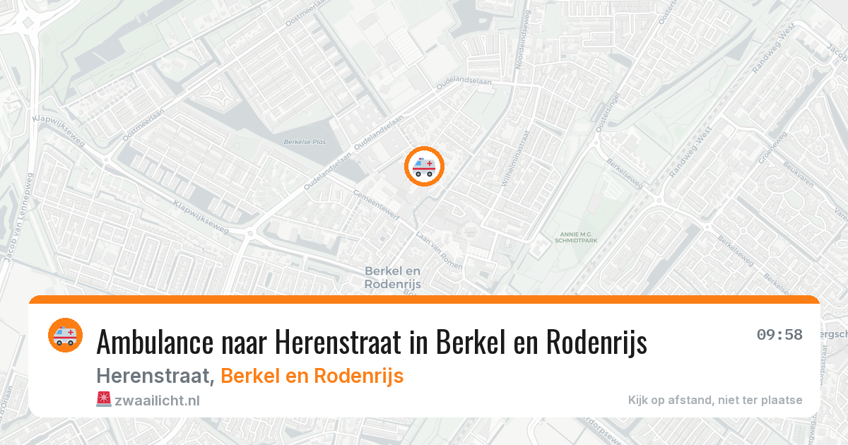 Ambulance naar Herenstraat in Berkel en Rodenrijs — 23 mei 2026